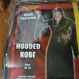 Spirit Hooded Robe Costume - Black